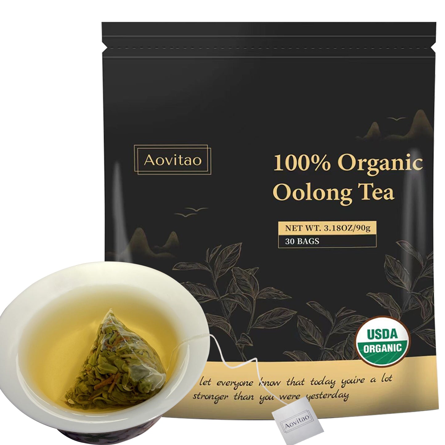 Detox Cleanse Tea Natural Herbal Tea Bags Oolong Leaf For Lung Cleanse Congestion Relief Herbal Detox Caffeine-Free Non-GMO Organic For Gut Health Immune Boost