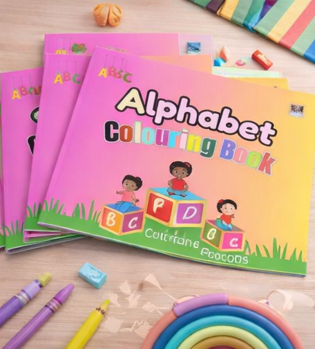Alphabet Colouring Book for Kids and Children Learn, Create & Colour