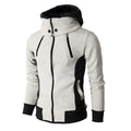Veste à capuche zippée pour homme, fausse veste de sport deux pièces, cardigan décontracté, veste slim en molleton