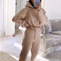Ensembles de jogging pour femmes, survêtements 2 pièces, tenues de sport décontractées sexy à capuche à manches longues