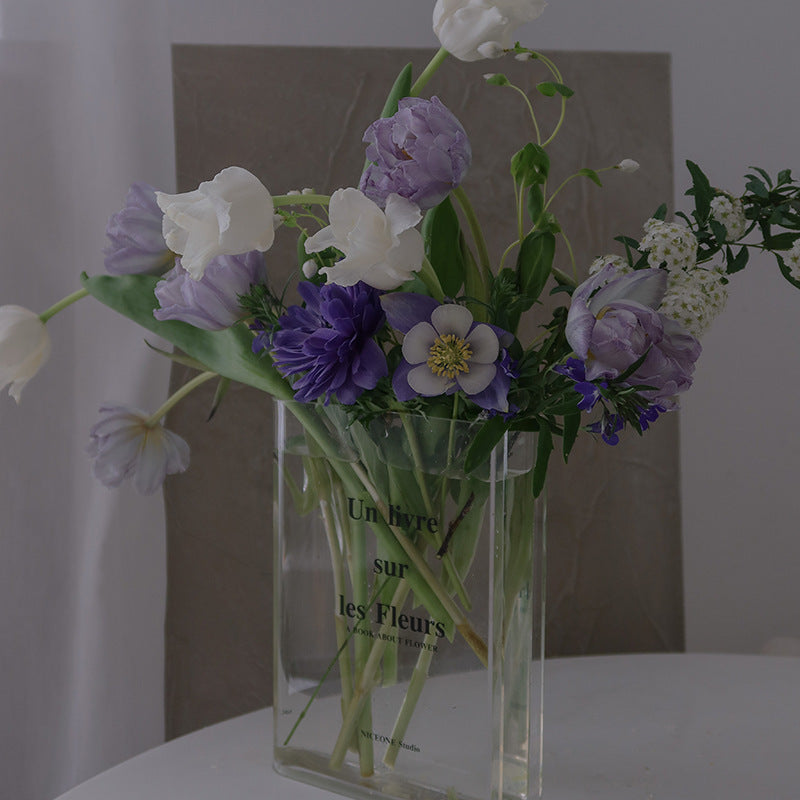 Décoration pour la maison Livres créatifs Vase en acrylique