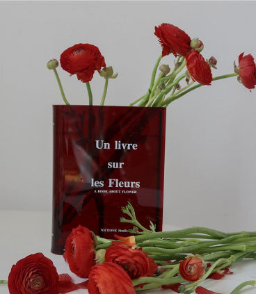 Décoration pour la maison Livres créatifs Vase en acrylique