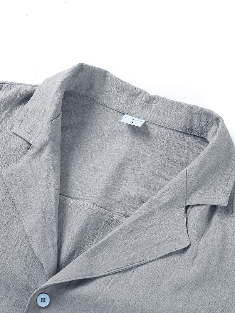 Hauts pour hommes Chemise décontractée boutonnée à manches courtes Chemise de plage Vêtements d'été pour hommes