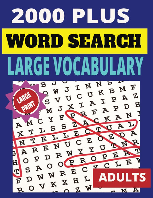 2000 Plus Large Vocabulary Word Search for Adults