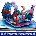 Livre pop-up sur l'exploration de l'océan, livre pop-up 3D pour enfants, page tournante, pour garçons de 0 à 3 ans, livres d'éveil scientifique pour l'éducation précoce