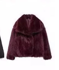 Manteau d'hiver en peluche mode chaud épais moelleux revers veste décontractée hauts à manches longues vêtements pour femmes