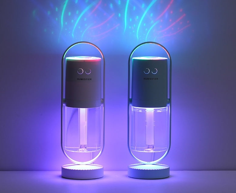 Humidificateur d'air USB Magic Shadow pour la maison avec veilleuses de projection diffuseur de brume ultrasonique purificateur d'air mini pour bureau