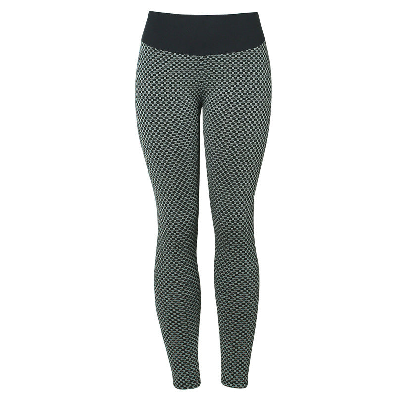 Legging à carreaux de yoga pour femmes, sans couture, taille haute, respirant, pour la gym