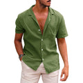 Hauts pour hommes Chemise décontractée boutonnée à manches courtes Chemise de plage Vêtements d'été pour hommes