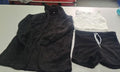 Ensemble pyjama 3 pièces femme avec débardeur court à manches longues et short à cordon de serrage