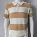 Vêtements homme mode été pull à revers manches courtes vêtements homme
