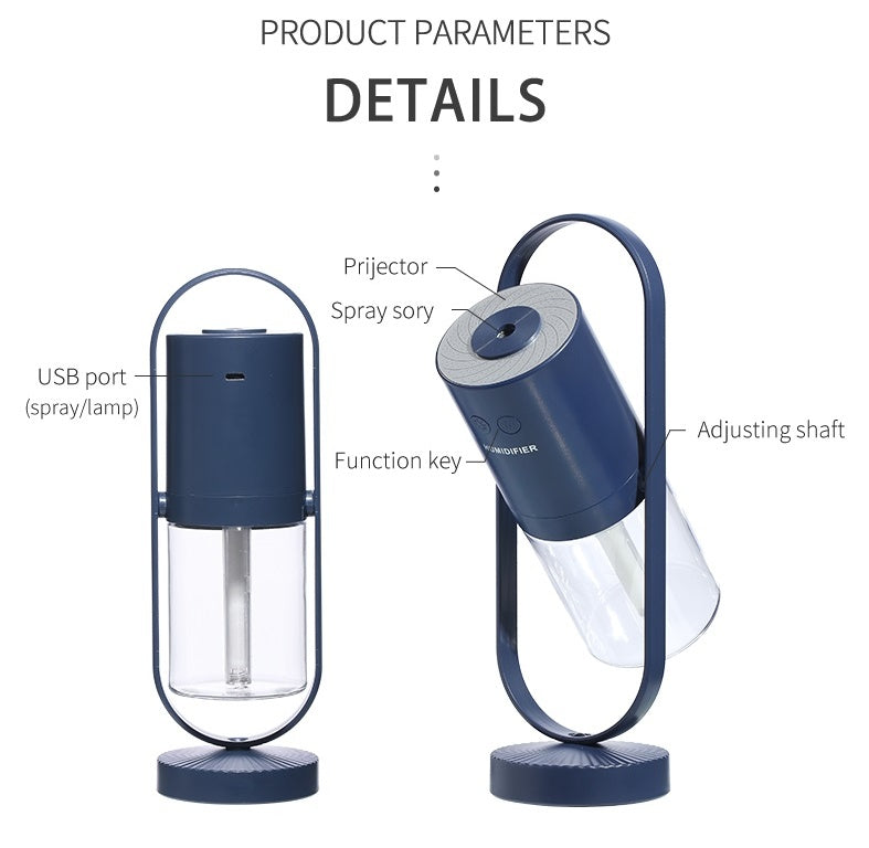 Humidificateur d'air USB Magic Shadow pour la maison avec veilleuses de projection diffuseur de brume ultrasonique purificateur d'air mini pour bureau