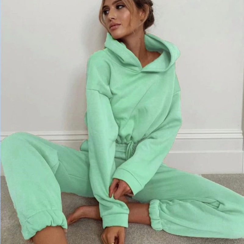 Ensembles de jogging pour femmes, survêtements 2 pièces, tenues de sport décontractées sexy à capuche à manches longues