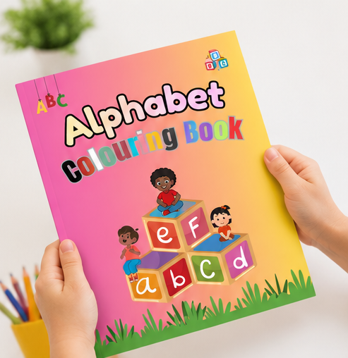 Alphabet Colouring Book for Kids and Children Learn, Create & Colour