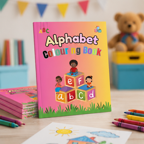 Alphabet Colouring Book for Kids and Children Learn, Create & Colour