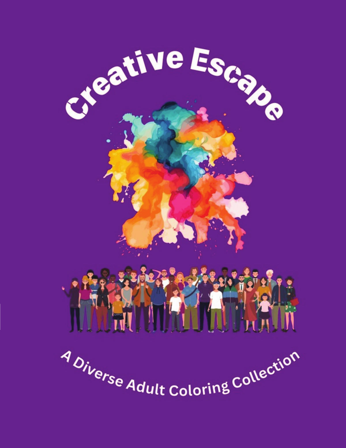Creative Escape Adult Colouring Book, Wellness and Being, Colouring for Health