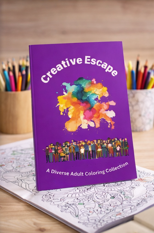 Creative Escape Adult Colouring Book, Wellness and Being, Colouring for Health