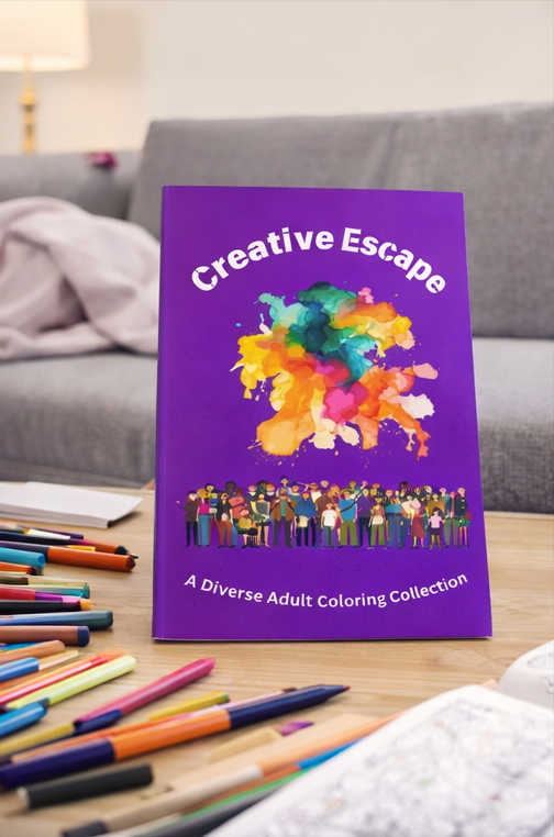 Creative Escape Adult Colouring Book, Wellness and Being, Colouring for Health