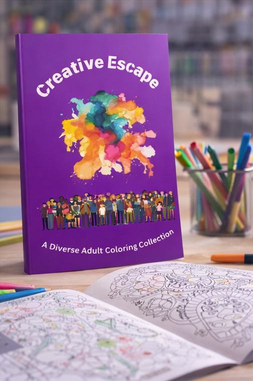 Livre de coloriage pour adultes Creative Escape, Bien-être, Coloriage pour la santé