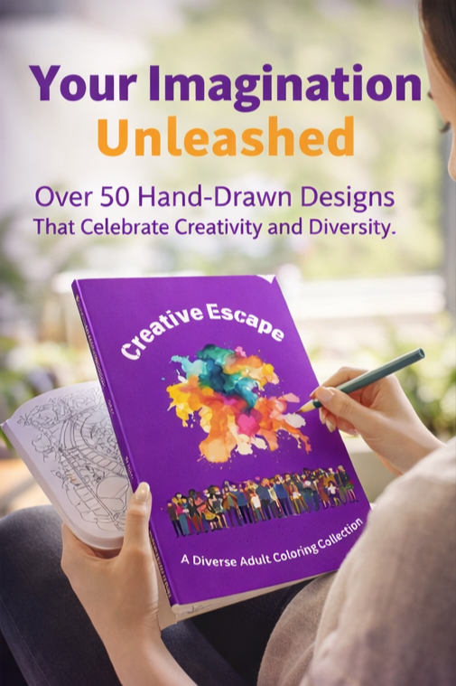 Creative Escape Adult Colouring Book, Wellness and Being, Colouring for Health