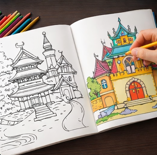 Livre de coloriage pour adultes Douce maison