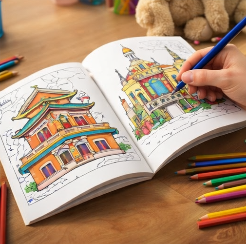 Livre de coloriage pour adultes Douce maison