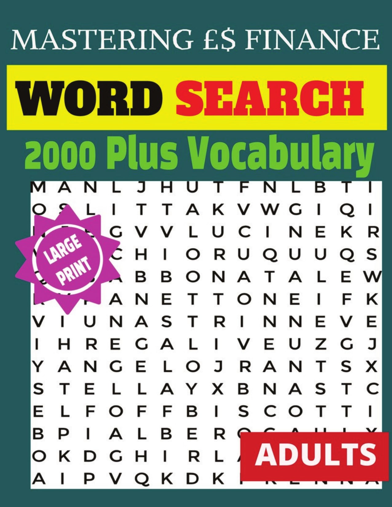 Mastering Finance Word Search For Adults