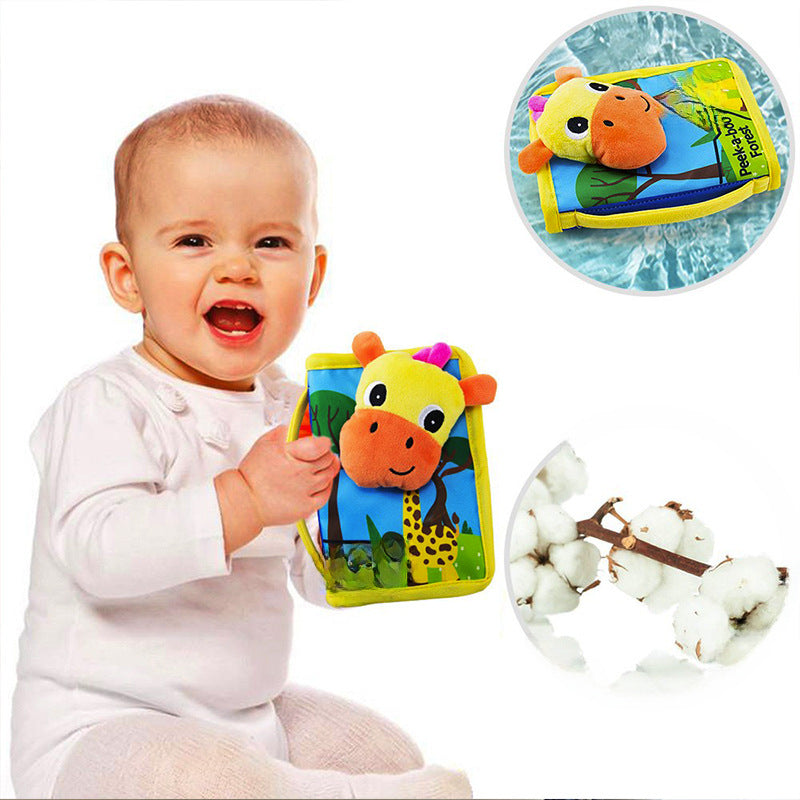 Livre en tissu de commerce extérieur Bébé Livre en tissu en trois dimensions Jouets pour bébé 0-1 ans puzzle Livres à mordiller pour l'éveil Éveil transfrontalier