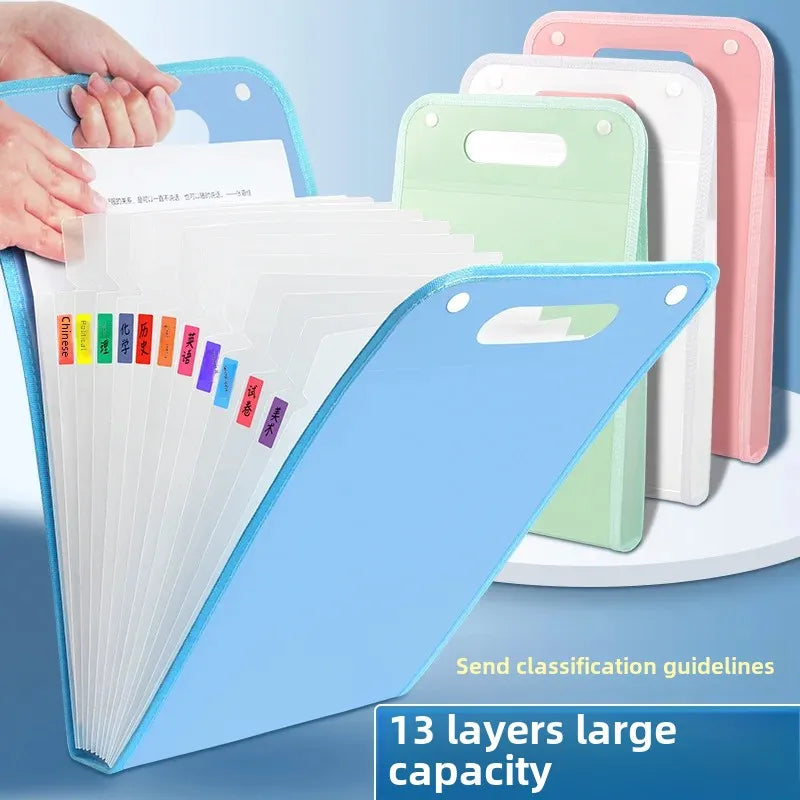 Sac pour orgue portable A4, dossier étudiant, classification verticale multicouche, organiseur de matières, livres fantastiques, sac de rangement pour copies d'examen