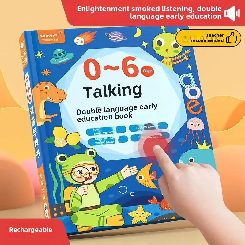 Livres audio parlants pour l'éveil des bébés, machine d'apprentissage pour l'illumination 0-8 ans, livres audio à lecture optique, jouets éducatifs pour enfants
