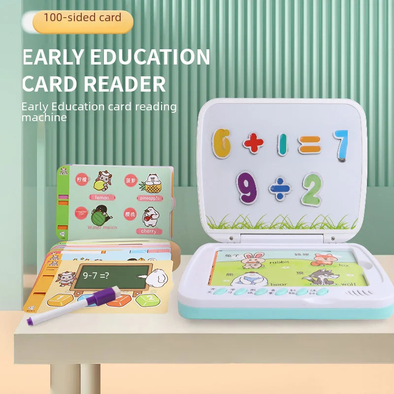 SOURCE Machine de lecture intelligente pour enfants, 100 visages, machine d'apprentissage précoce chinois-anglais, livres éducatifs audio, jouets