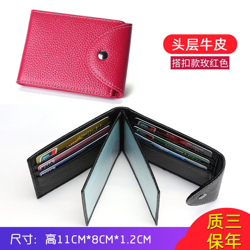 Porte-cartes homme en cuir porte-permis de conduire ultra-mince et compact porte-cartes bancaires femme porte-cartes d'identité emplacements multiples pour cartes
