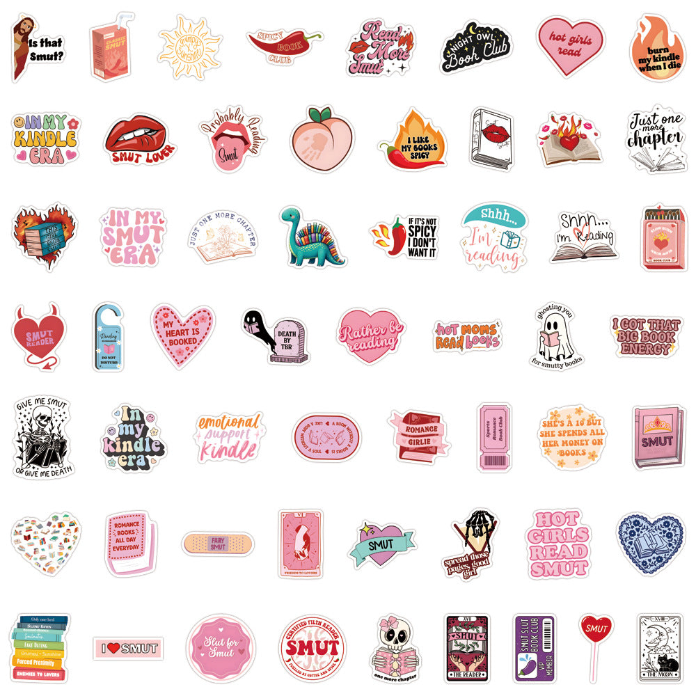 110 books series Smut Book personalized graffiti stickers car trunk water cup stickers wholesale