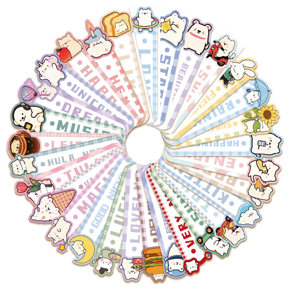 30 cute cartoon cute shaped bookmark exquisite Journal Book books for students desktop diy decorative card