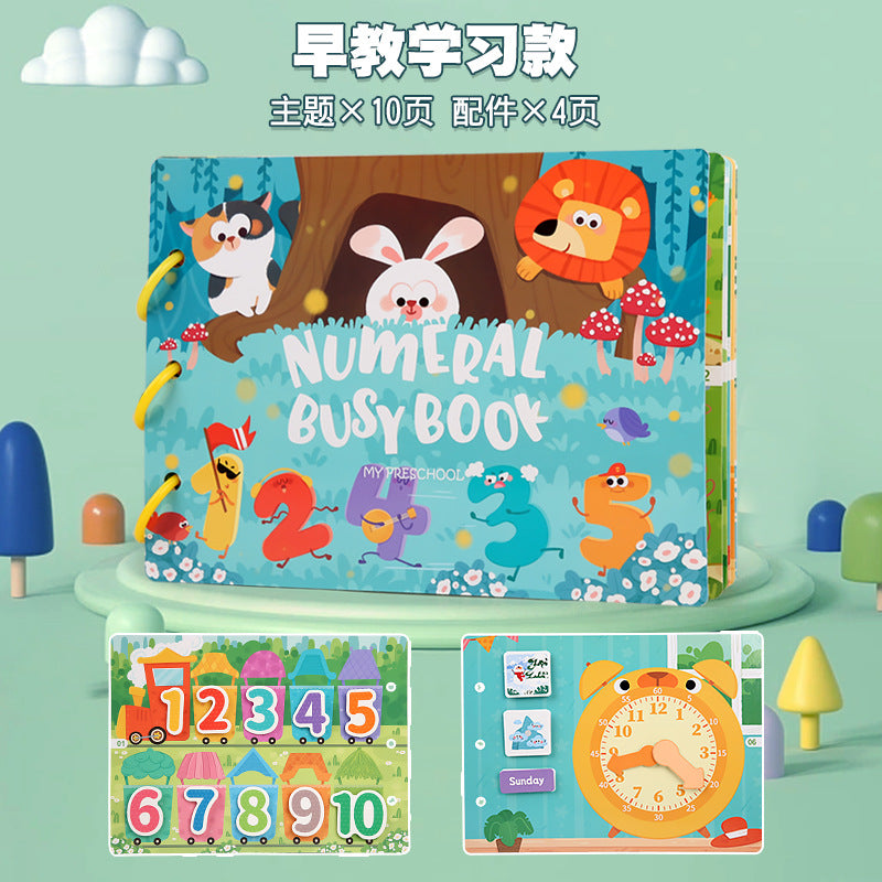 Livres silencieux d'éveil cognitif Montessori transfrontaliers pour enfants, livres de déchirure et de traction pour l'éducation précoce, puzzles, aides à l'éveil, jouets éducatifs