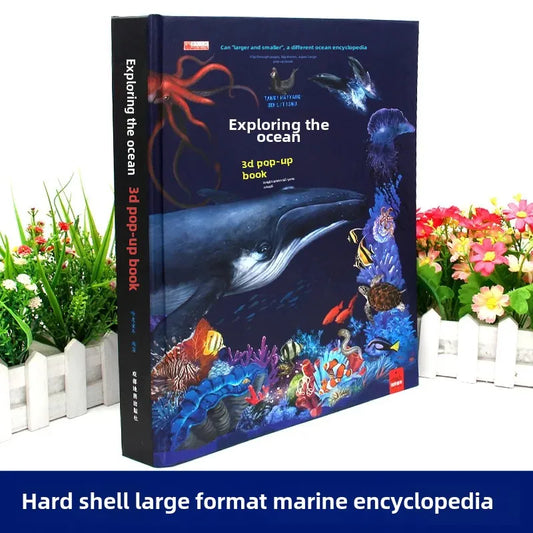 Exploration ocean pop-up book Children's 3d pop-up book page turning boy 0-1-2-3 years old children's science popularization enlightenment books for Early Education