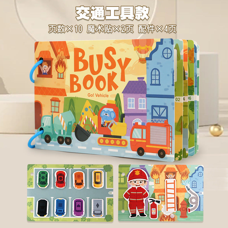 Livres silencieux d'éveil cognitif Montessori transfrontaliers pour enfants, livres de déchirure et de traction pour l'éducation précoce, puzzles, aides à l'éveil, jouets éducatifs
