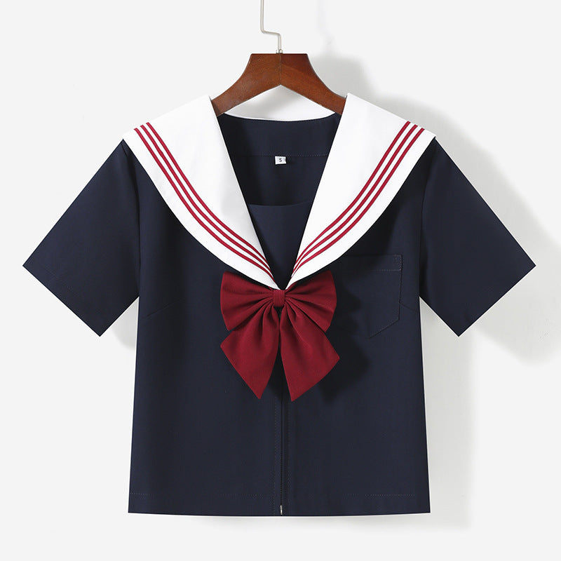 Colis de livraison en usine service après-vente trois livres rouges uniforme de marin JK pour les écoles sens costume JK jupe JK jupe plissée authentique