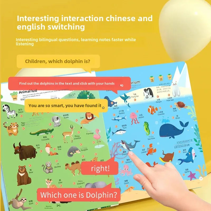 Encyclopédie cognitive parlante - Livres audio bilingues chinois-anglais pour l'éducation de la petite enfance