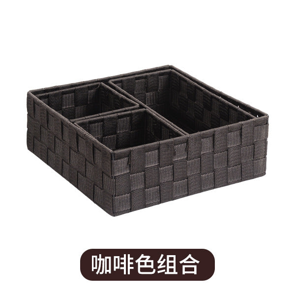 Un seul morceau de dropshipping en polypropylène tressé panier de rangement pour jouets, livres, articles divers, boîte de rangement, panier de rangement de bureau