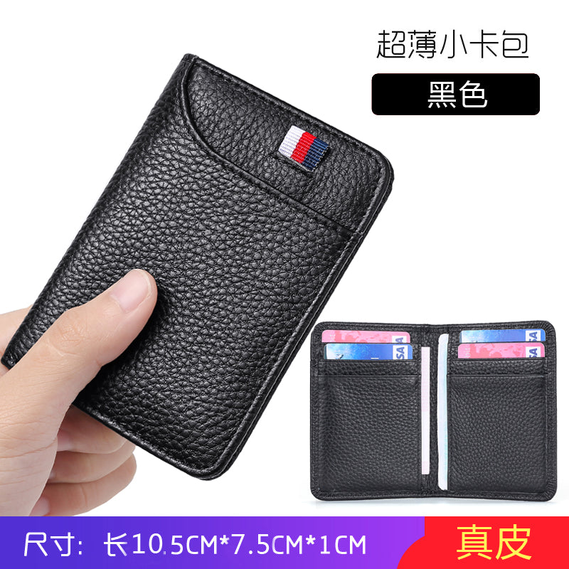 Porte-cartes homme en cuir porte-permis de conduire ultra-fin et compact, porte-cartes bancaires femme, porte-cartes d'identité, multiples fentes pour cartes