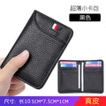 Porte-cartes homme en cuir porte-permis de conduire ultra-fin et compact, porte-cartes bancaires femme, porte-cartes d'identité, multiples fentes pour cartes