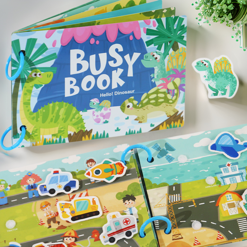 Livres d'éveil silencieux transfrontaliers pour enfants pour l'éducation précoce cognitive Montessori, livres de déchirage et de tirage, puzzles, aides à l'éveil, jouets éducatifs