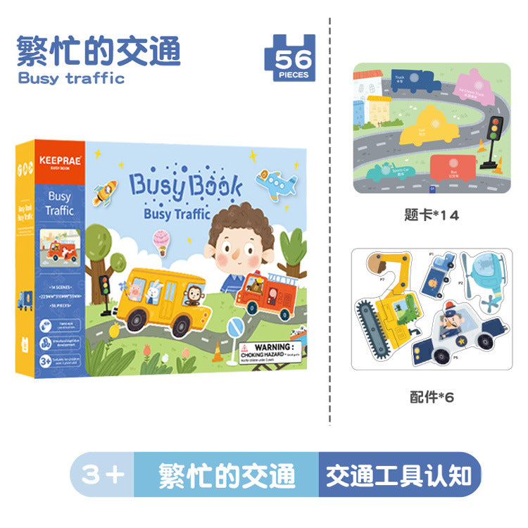 Perception précoce busy book Quiet Book livres pour l'éducation précoce autocollants répétés Velcro jouets éducatifs pour enfants jouets d'éveil précoce