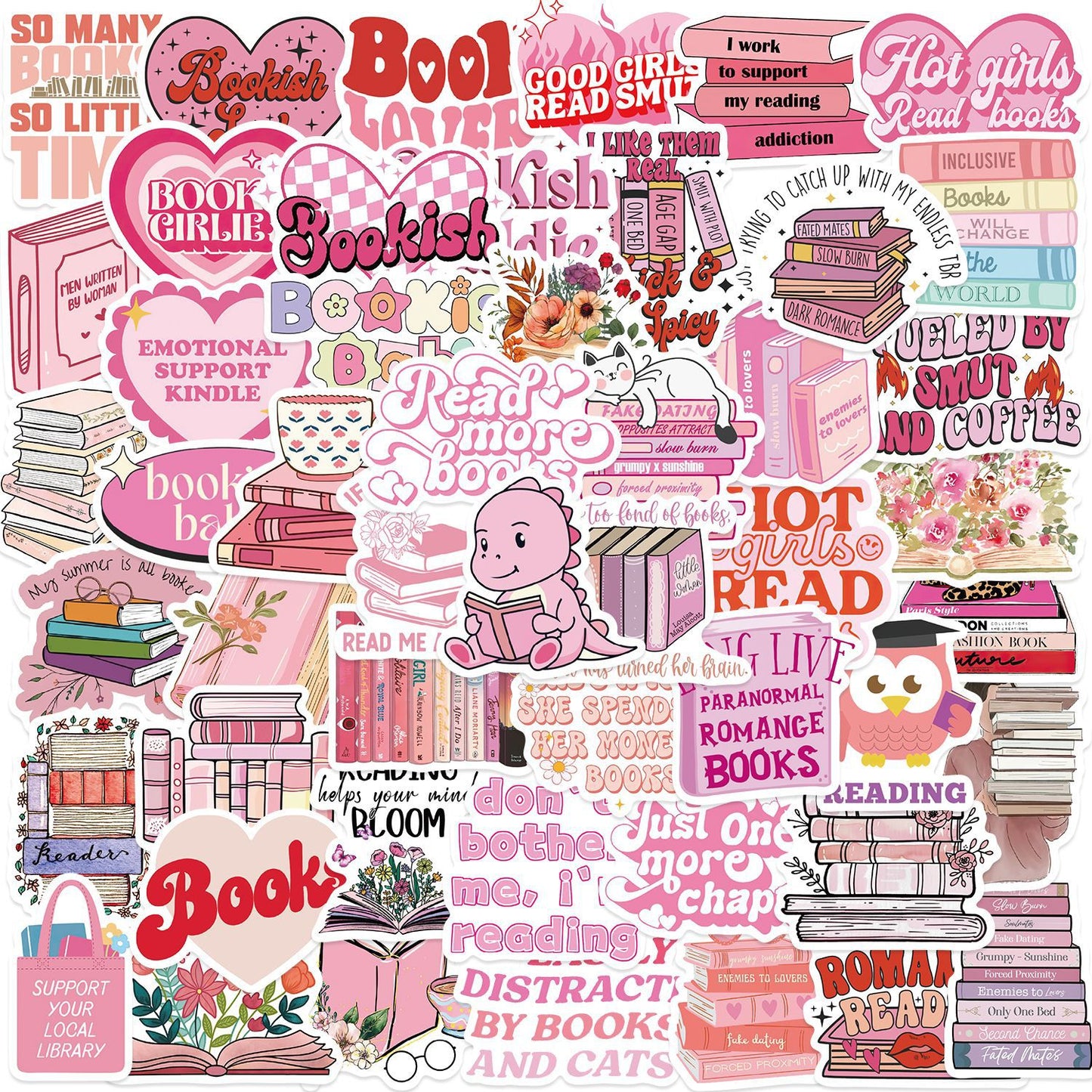 A variety of 50 cartoon reading books smut graffiti stickers decorative guitar notebook luggage DIY wholesale