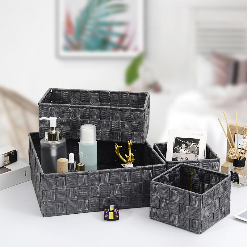 Un seul morceau de dropshipping en polypropylène tressé panier de rangement pour jouets, livres, articles divers, boîte de rangement, panier de rangement de bureau