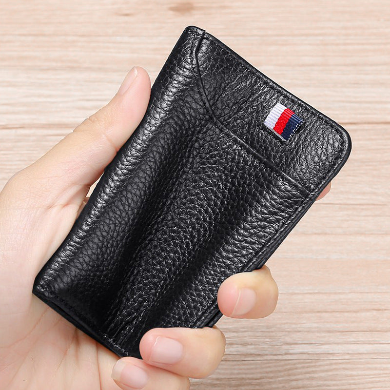 Porte-cartes homme en cuir porte-permis de conduire ultra-fin et compact, porte-cartes bancaires femme, porte-cartes d'identité, multiples fentes pour cartes