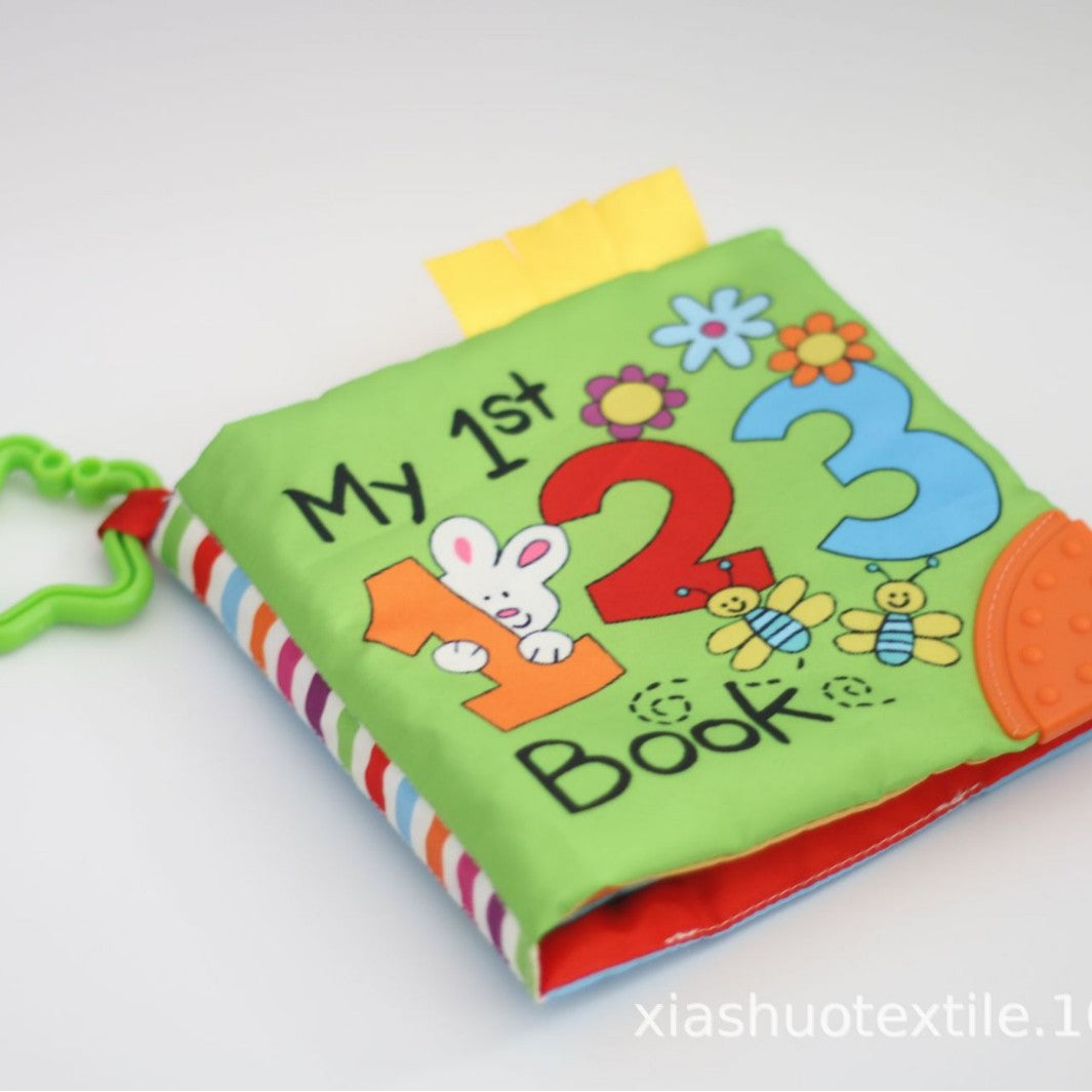Livre en tissu pour bébés, livre de jouets indéchirable et mordant pour l'éducation précoce, livre éducatif de 6 mois, carte de lecture numérique