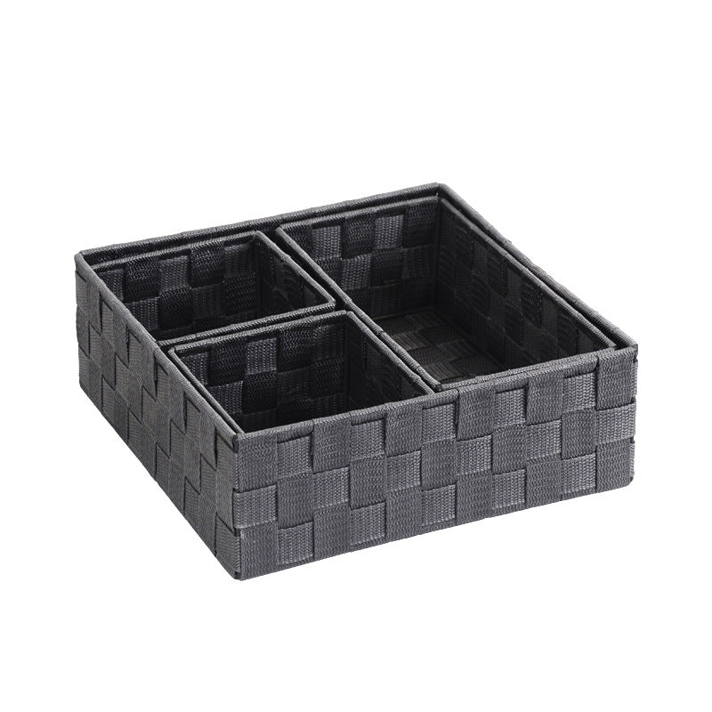 Un seul morceau de dropshipping en polypropylène tressé panier de rangement pour jouets, livres, articles divers, boîte de rangement, panier de rangement de bureau