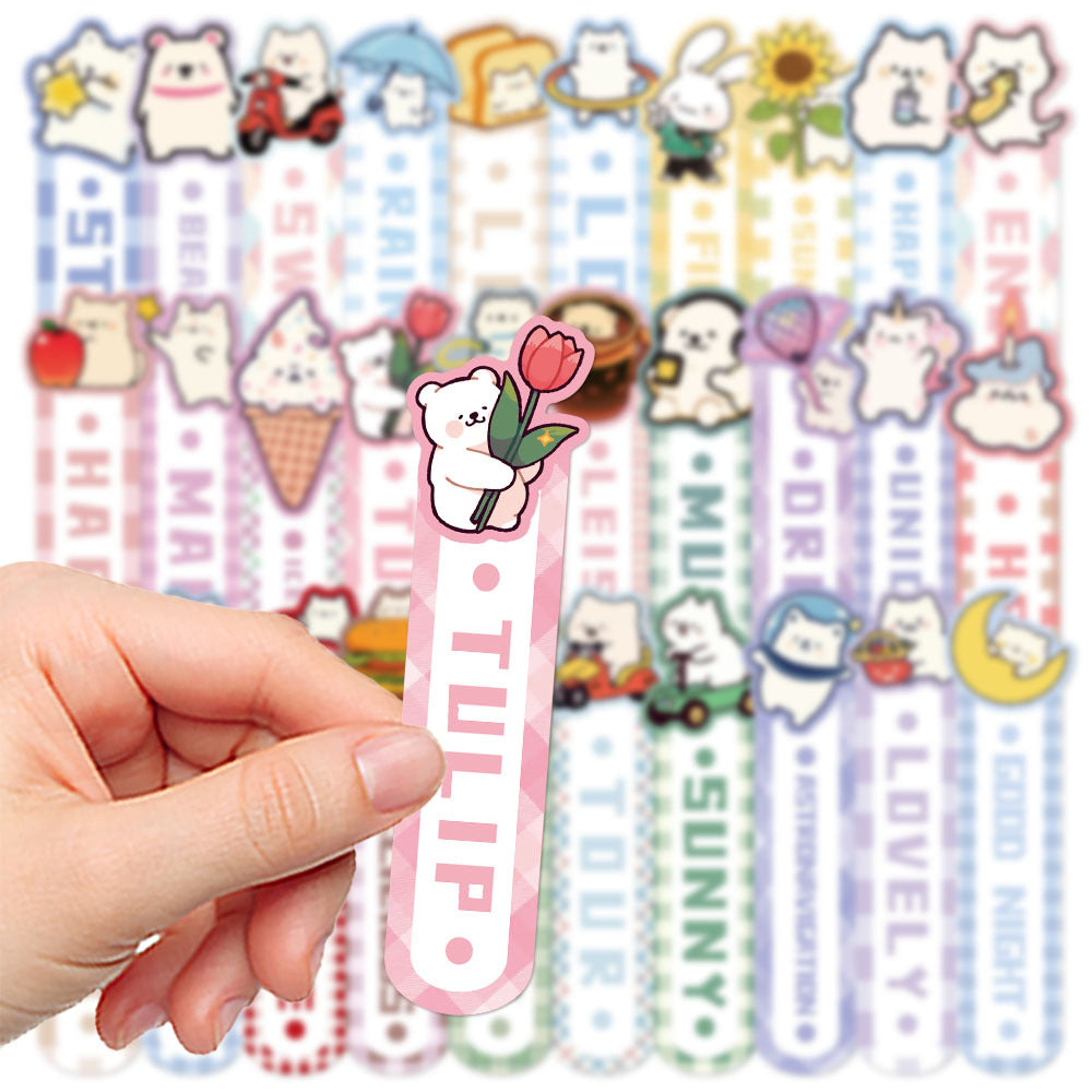 30 cute cartoon cute shaped bookmark exquisite Journal Book books for students desktop diy decorative card